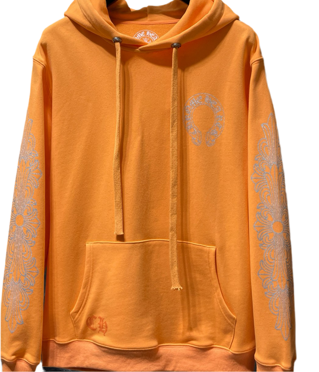 Chrome Hearts Miami Exclusive Horseshoe Hoodie Orange