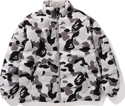 ABC CAMO REVERSIBLE DOWN JACKET RELAXED FIT CRÈME/BLACK PUFF COAT