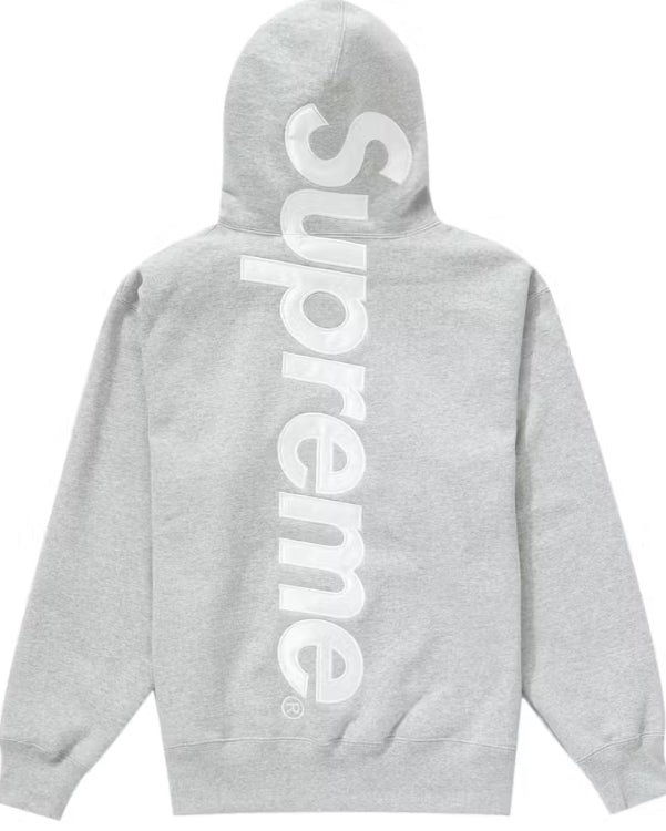 Supreme Satin Appliqué Hooded Sweatshirt
Heather Grey