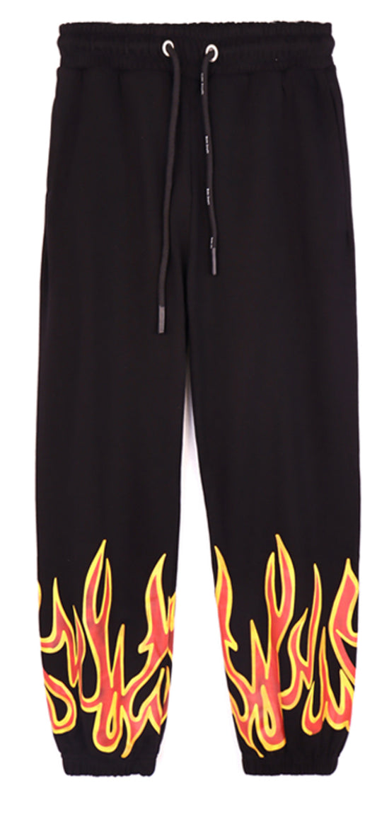 Palm Angels
Graffiti Flames Cotton Sweatpants Black