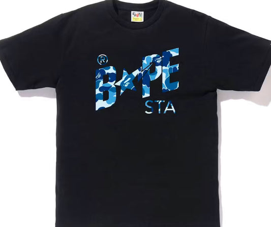 BAPE ABC Camo Bape Sta Logo Tee
Black Blue