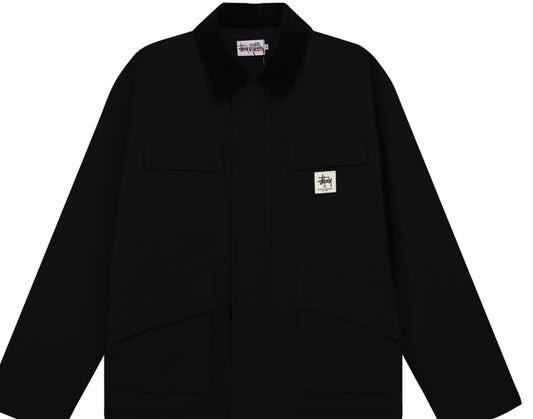 Stussy Washed Canvas Shop Jacket 'Black'