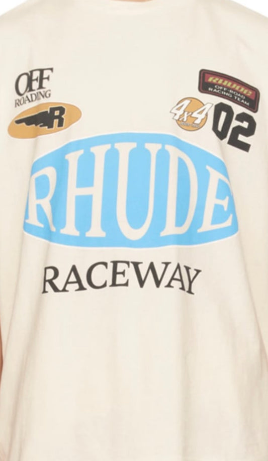 Rhude Off-White Raceway Tee T-Shirt crème