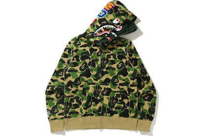 BAPE Big ABC Camo Shark Wide Full Zip Double Hoodie
Green