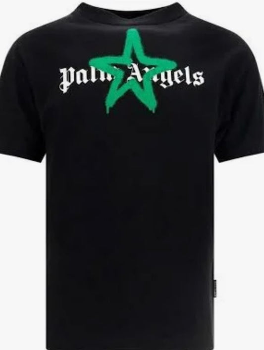 Palm Angels Star Sprayed T-shirt Black/Green