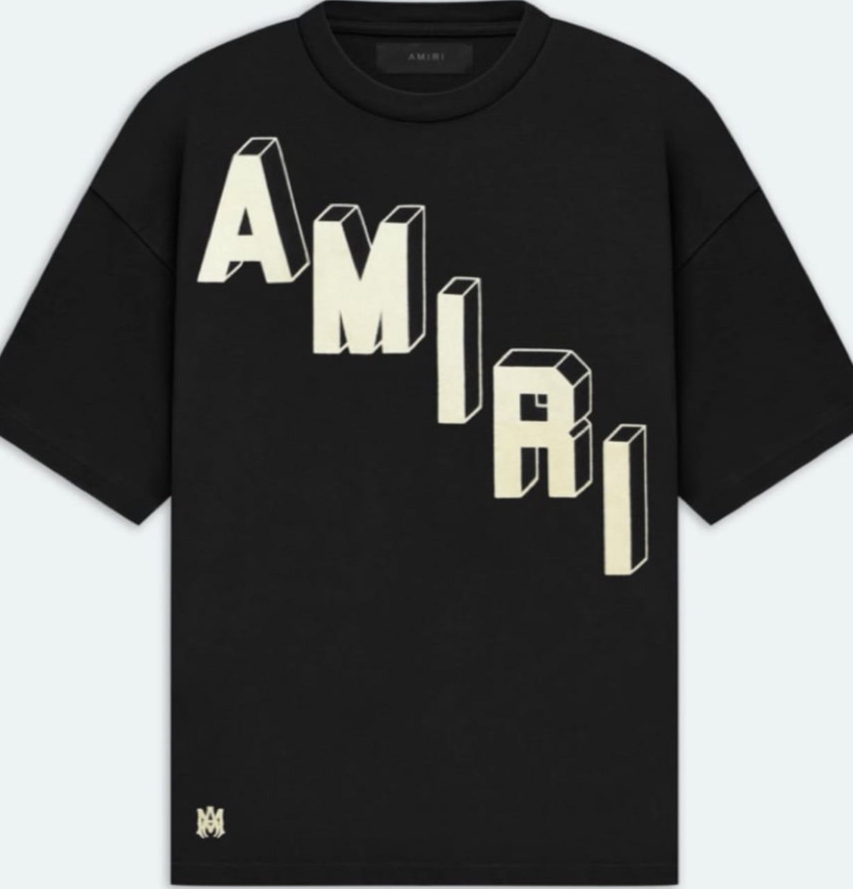 Amiri Men's Logo Flocked Hockey Skater T-Shirt Black