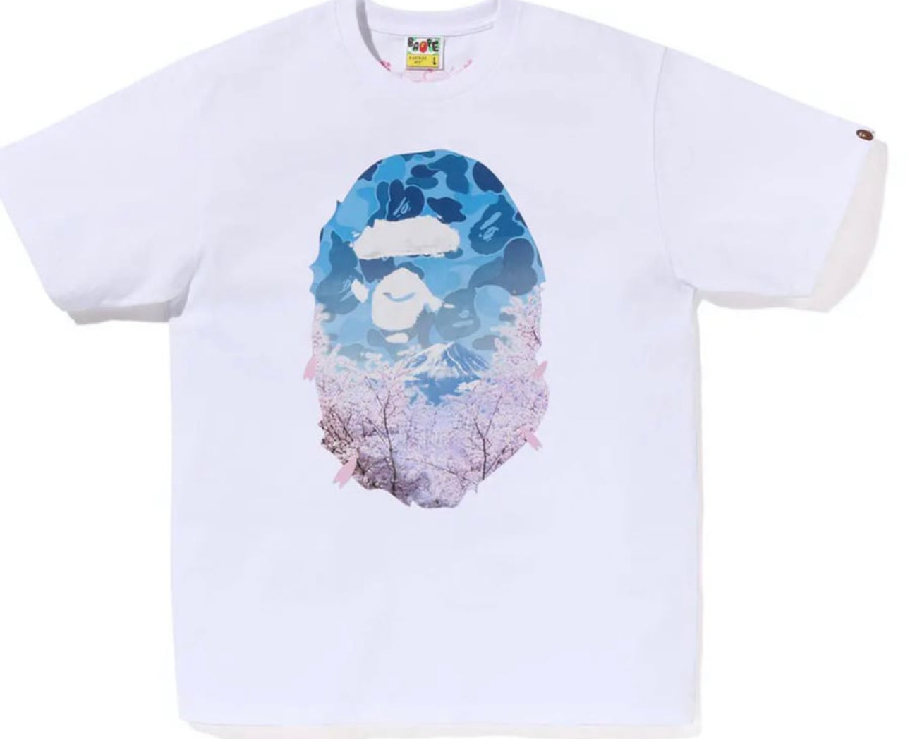 BAPE Sakura Photo Ape Head Tee (SS23) White