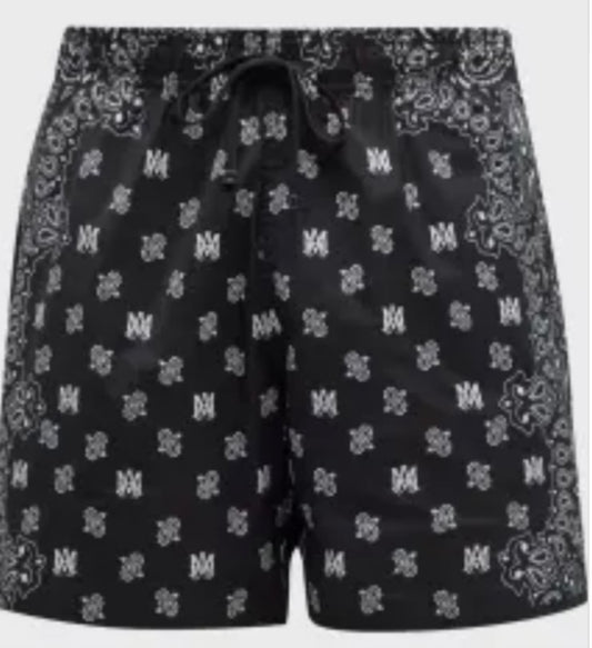 Amiri Men's Bandana Paisley Trunks Black