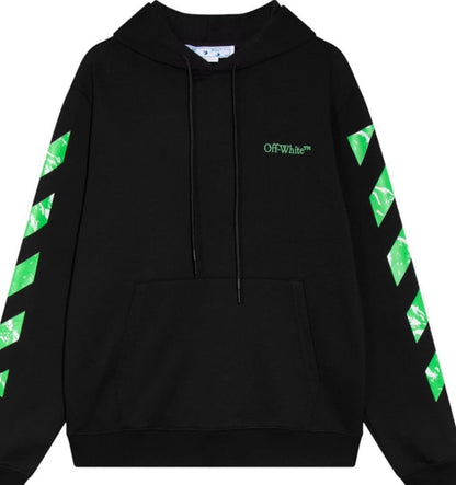 Off-White Moon Cam Arrow Skate cotton hoodie green