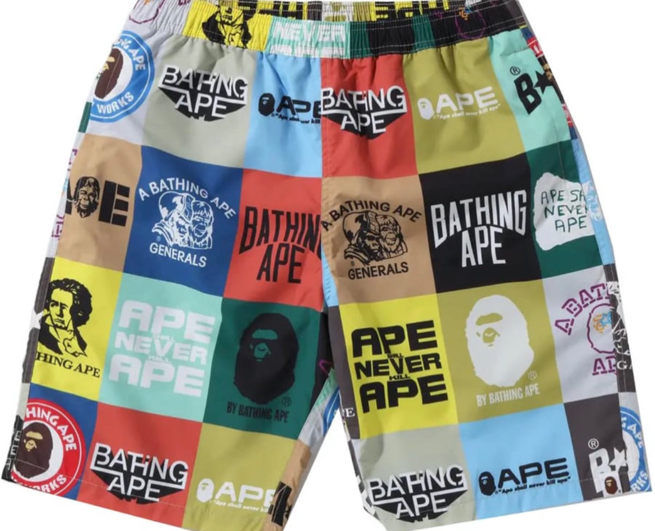 BAPE Classic Logo Beach Shorts Multi