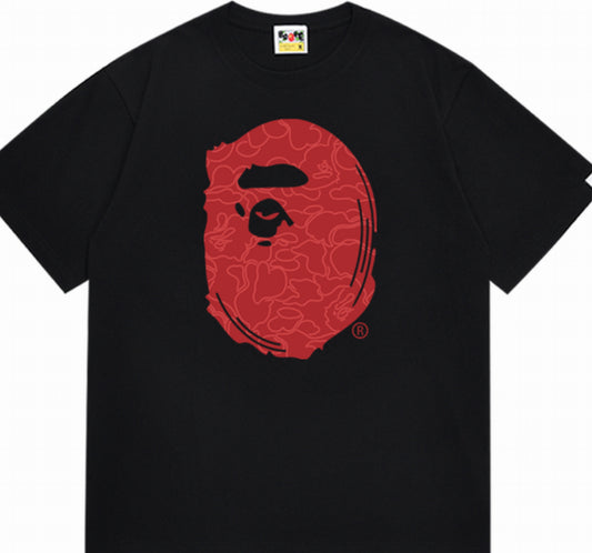 Bape 30th Anniversary Ape Head Tee 'Black/Red' |