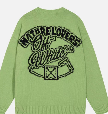 OFFWHITE Natlover Chunky Knit Crewneck GREEN