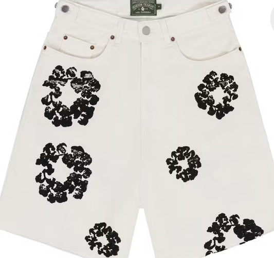 Denim Tears The Cotton Wreath Jean Short
White