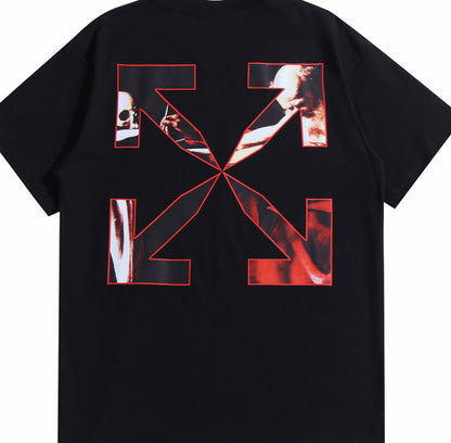 Off-White Caravaggio Short-Sleeve Over Tee 'Black/Red'