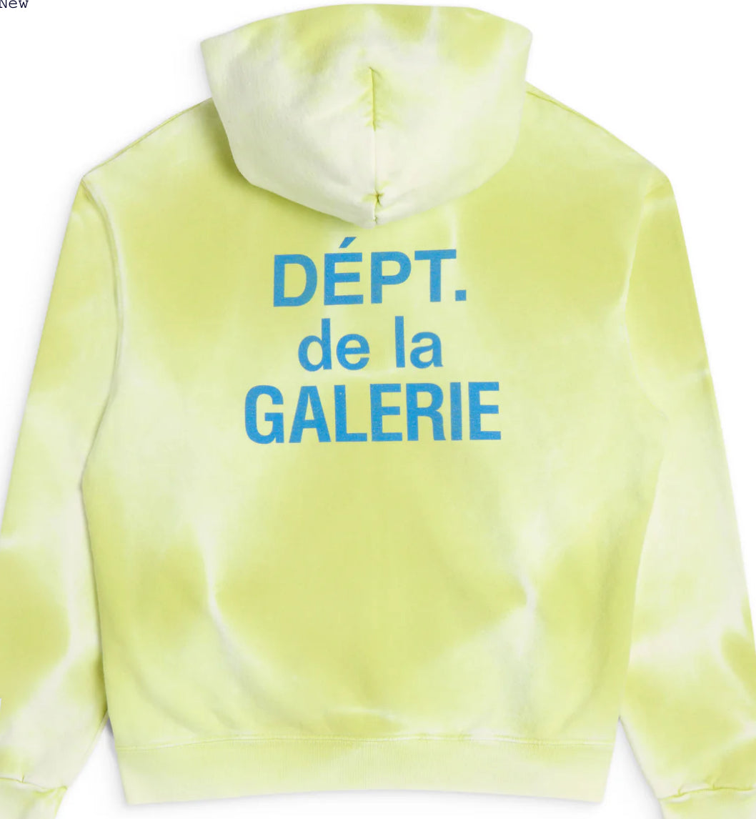 GALLERY DEPT FRENCH ZIP HOODIE LIME GREEN