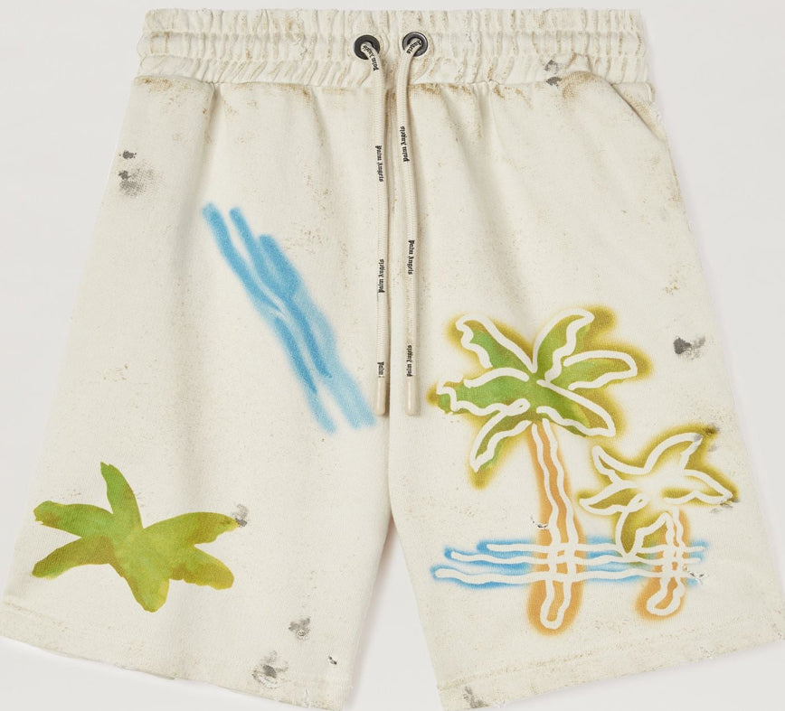 PALM NEON SWEATSHORTS Crème