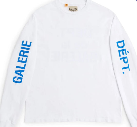 FRENCH COLLECTOR L/S TEE White/Blue GALLERY DEPT.