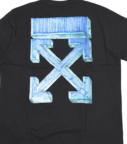 Off-White Marker Blue Arrows Oversized Tee Black