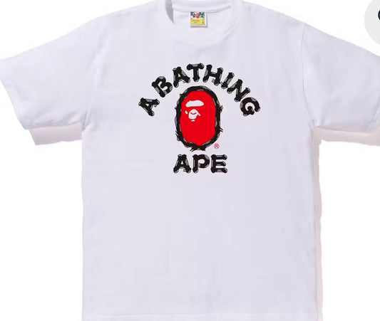 BAPE Brush College Tee
White