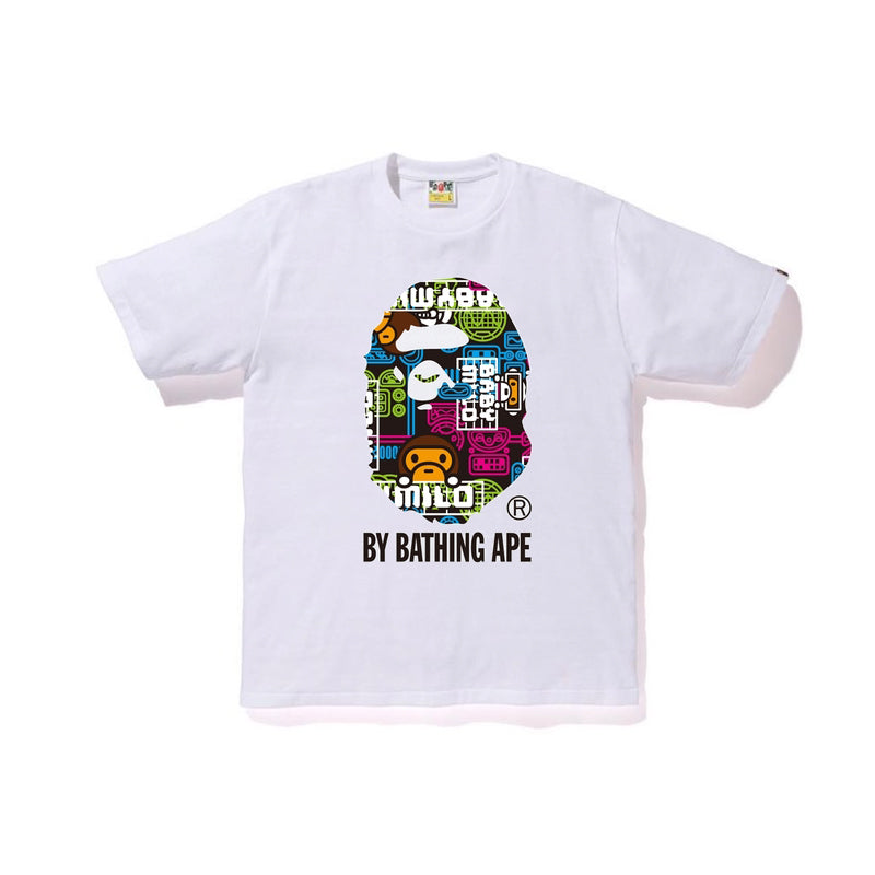 BAPE MULTI COLOR MILO TEE WHITE