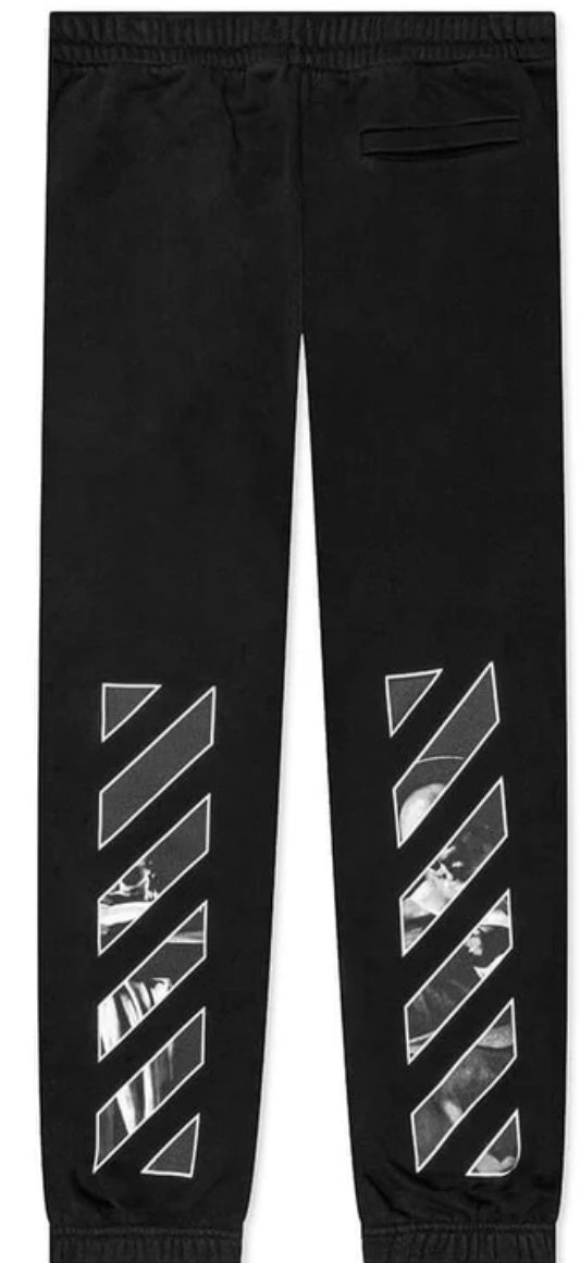 OFF-WHITE C/O VIRGIL ABLOH
CARAVAGGIO DIAG SLIM SWEATPANT - BLACK/WHITE