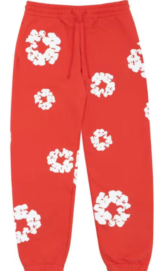 Denim Tears Cotton Wreath Sweatpant Red