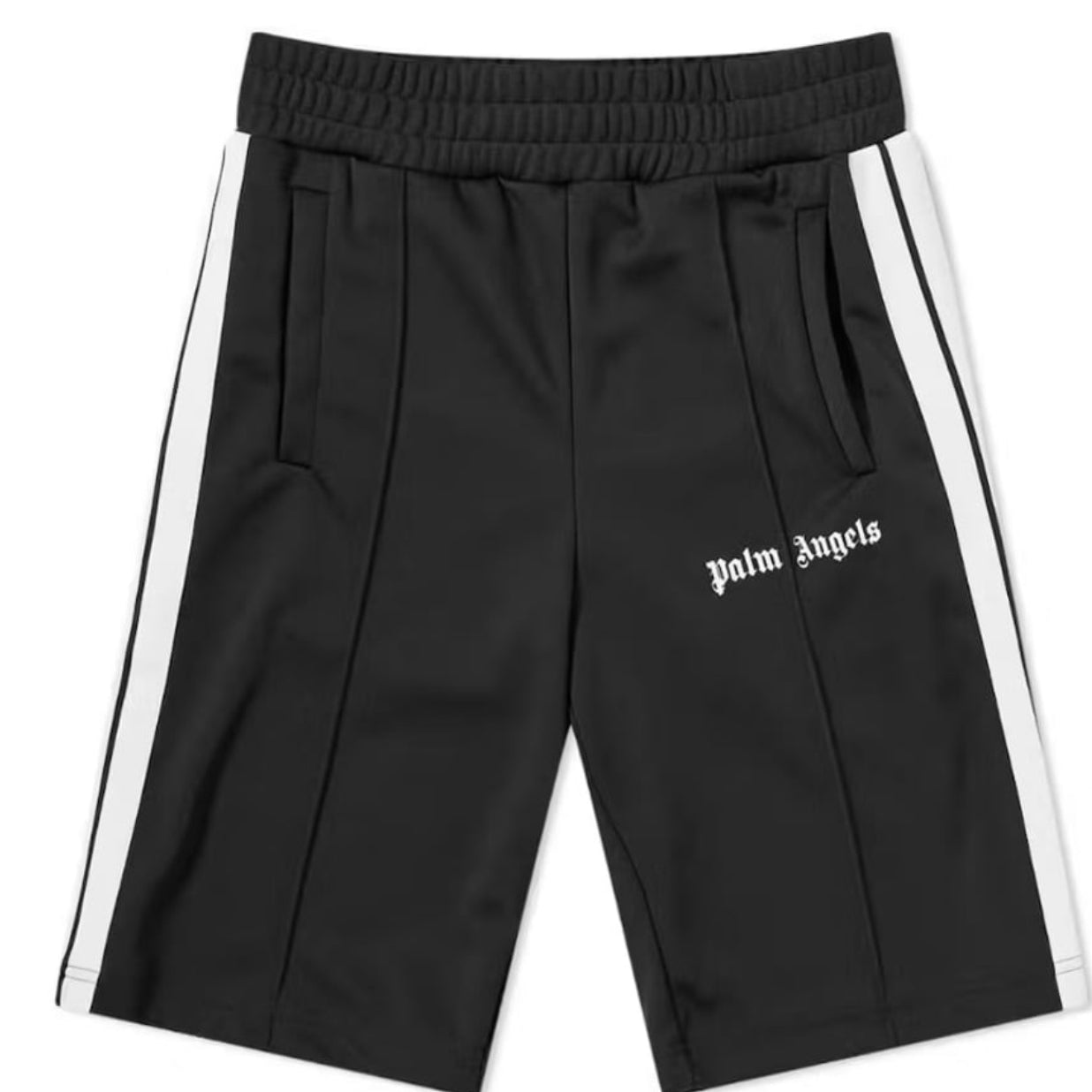 Palm Angels Logo Print Track Shorts Black