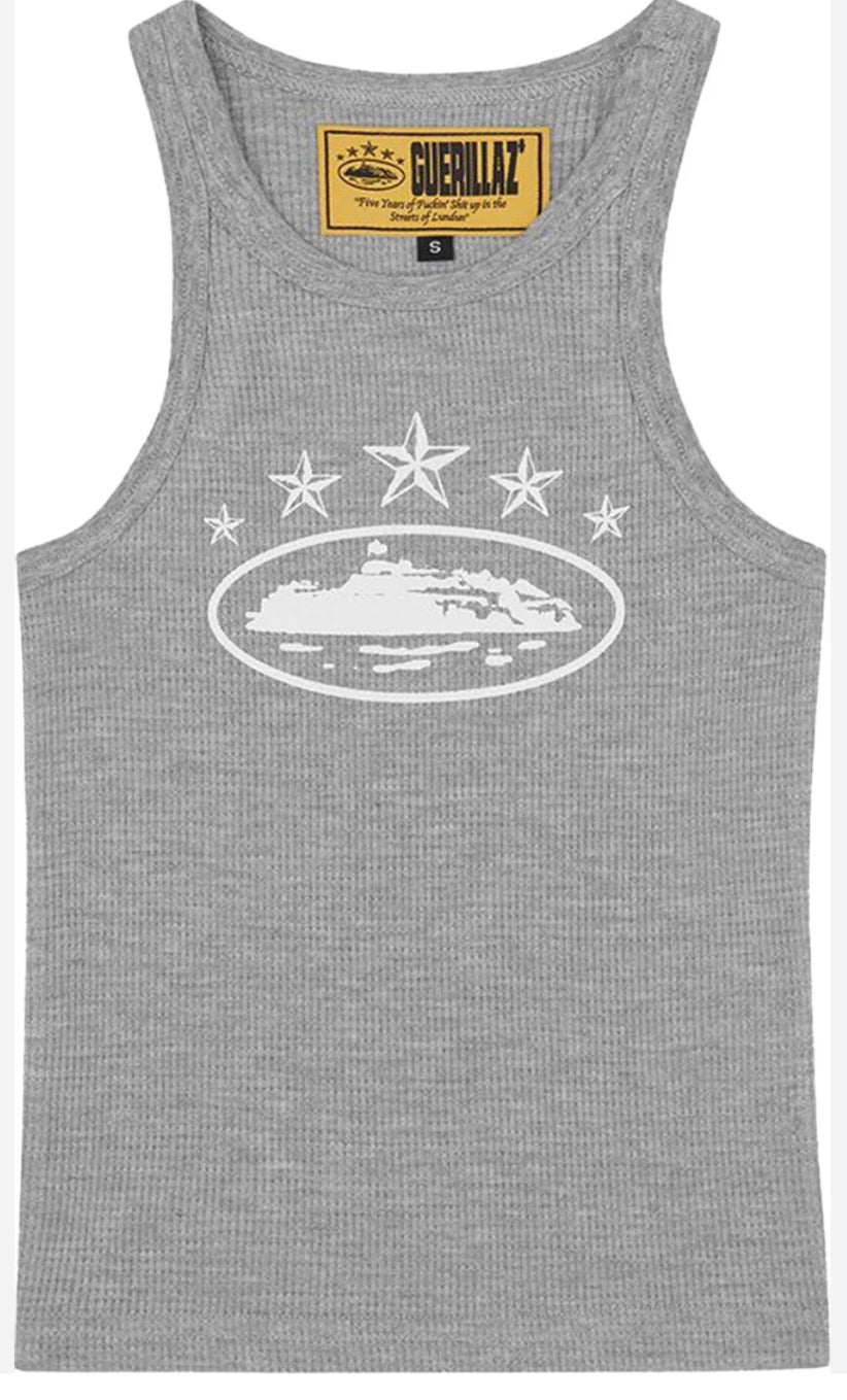 Corteiz 5 Starz Alcatraz Tank Top 'Grey'