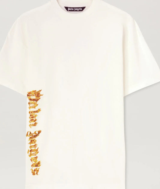 BURNING PALM T-SHIRT
OFF WHITE GOLD