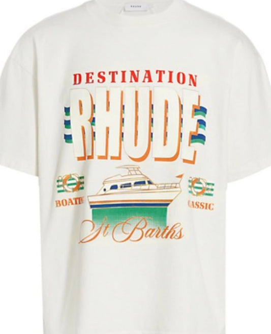 R H U D E Destination Logo T-Shirt