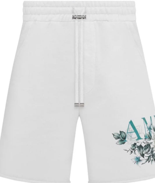 Amiri Floral Logo Short 'White'