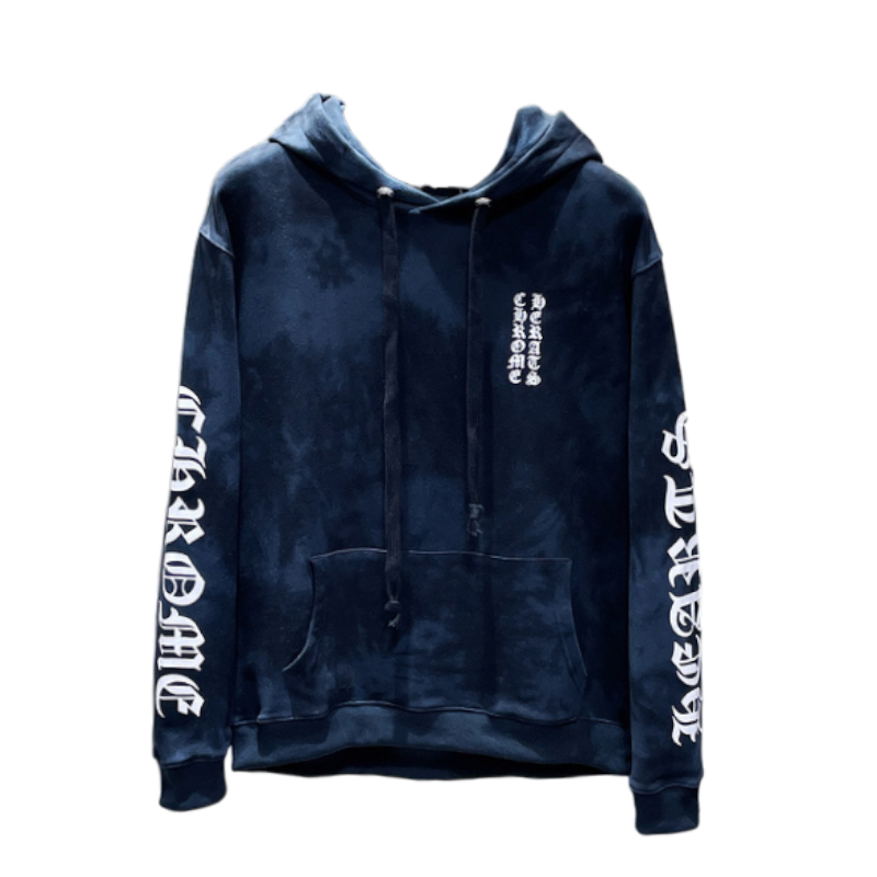 Chrome Hearts Blue Tie Dye Horseshoe Hoodie