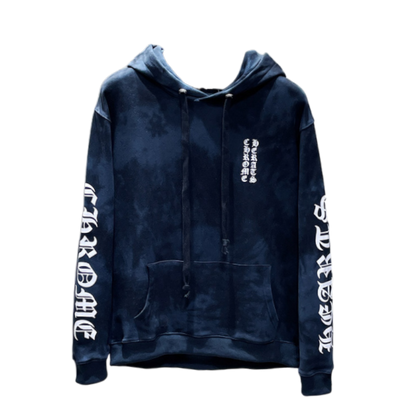 Chrome Hearts Blue Tie Dye Horseshoe Hoodie