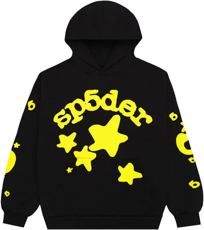 Beluga Sp5der Hoodie Black Yellow