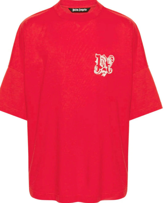 Palm Angels
dragon-monogram cotton T-shirt Red