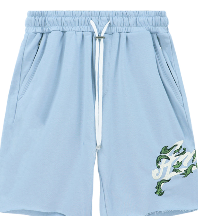 AMIRI BLUE SHORTS FILIGREE LOGO