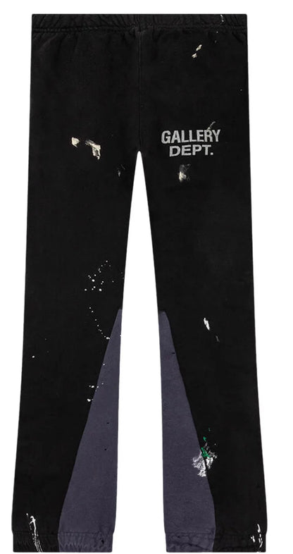 Gallery Dept. Logo Flare Sweatpants 'Washed Black'