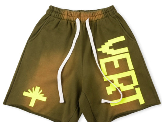 Vertabrae Logo Shorts Green