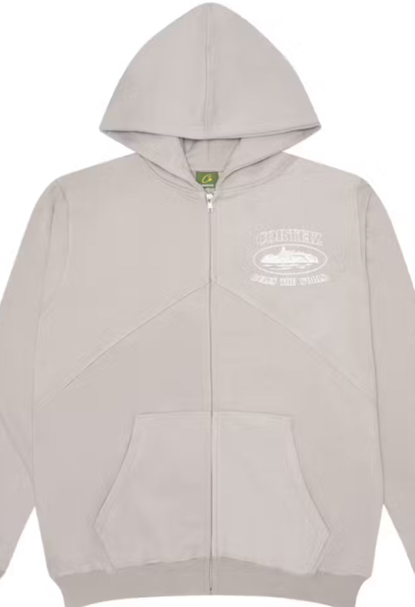 Corteiz Superior V2 Zip-Up Hoodie
Stone Grey