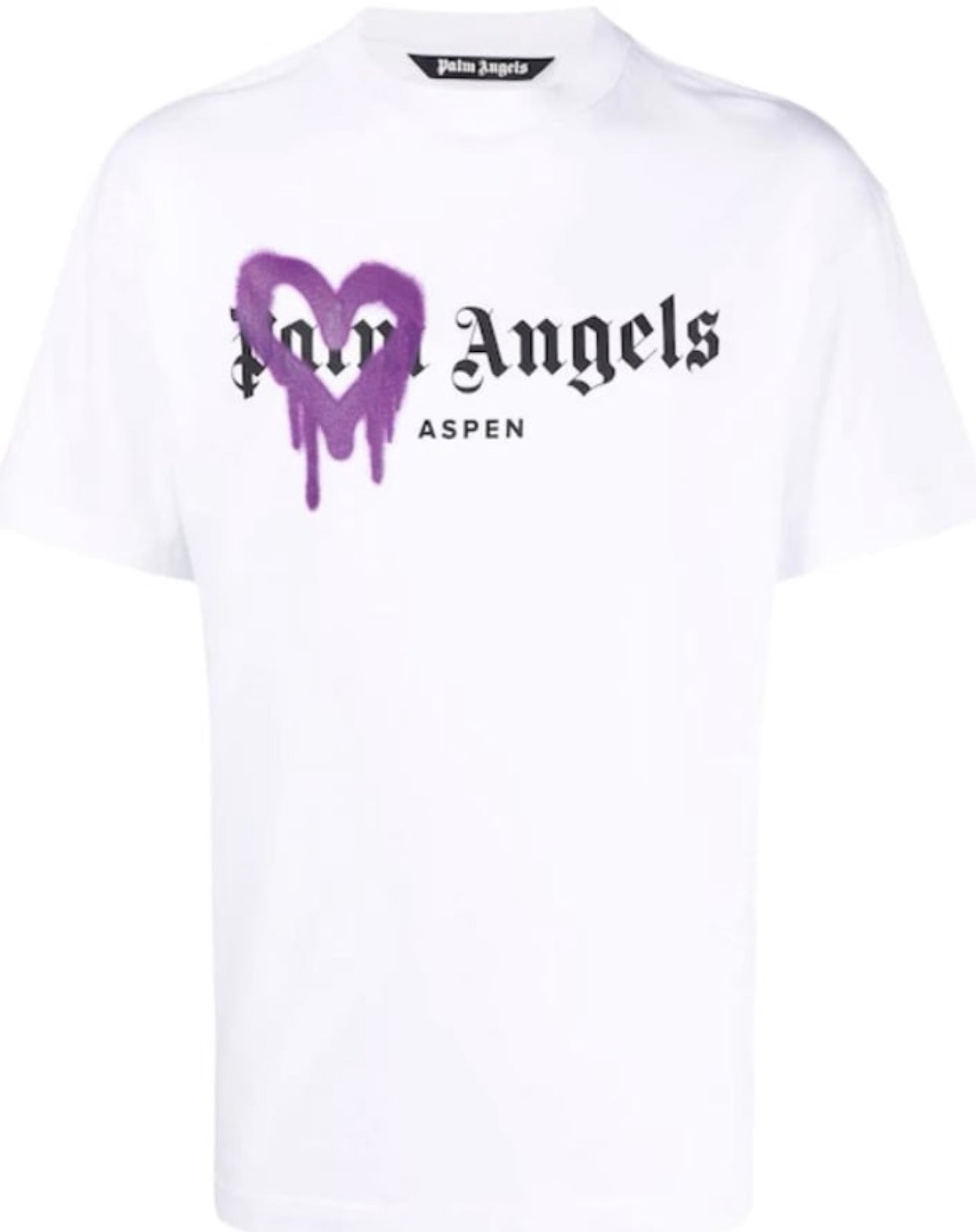 Palm Angels Aspen Heart Sprayed Logo T-Shirt