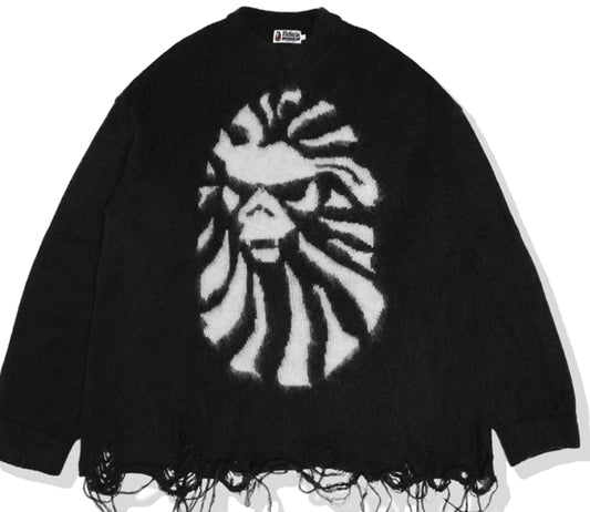 BAPE BIG APE HEAD Knitted Sweater black