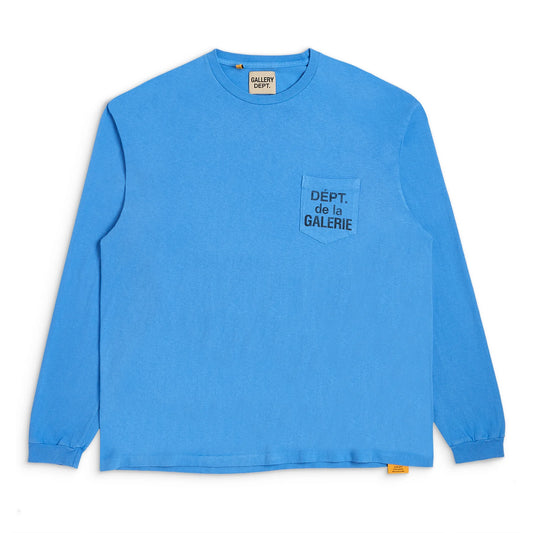 DEPT DE LA GALERIE L/S POCKET TEE Blue