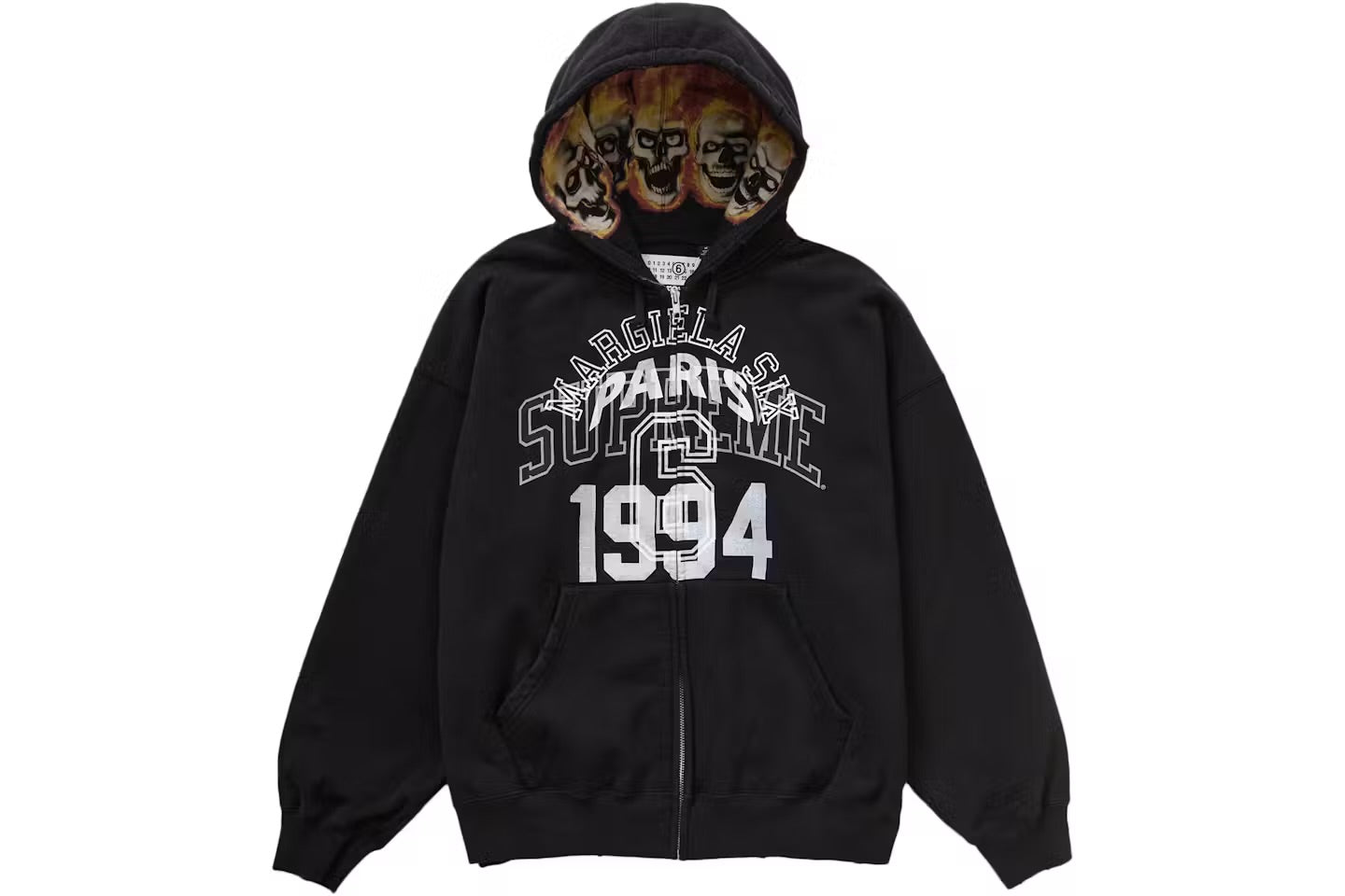 Supreme MM6 Maison Margiela Zip Up Hooded Sweatshirt
Black