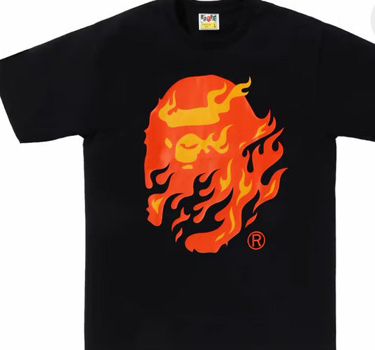 BAPE Flame Ape Head Tee
Black/Red