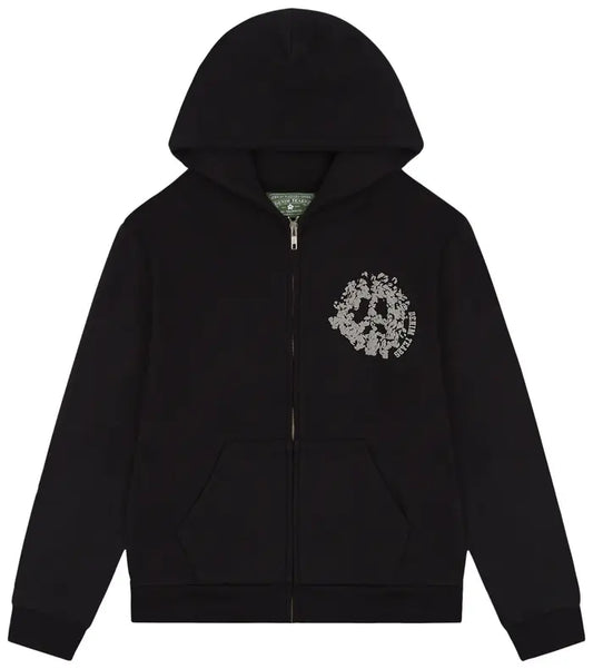 Denim Tears University Zip Hoodie 'Black/Grey'