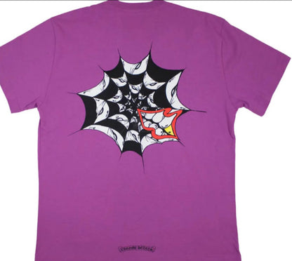 Chrome Hearts Matty Boy Spider Web T-shirt Purple