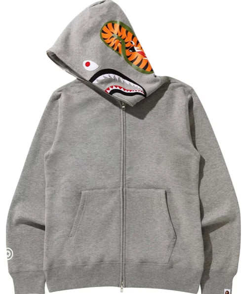 BAPE Shark Full Zip Hoodie 'Grey'