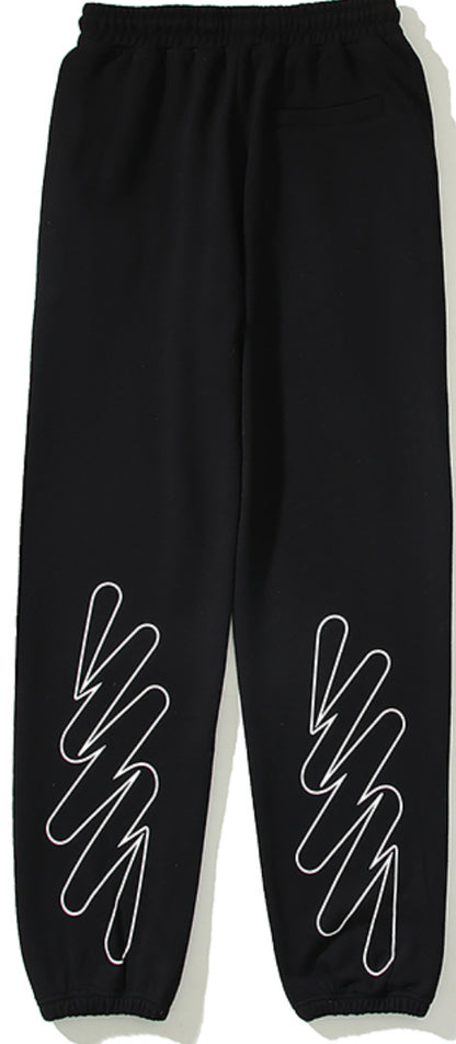 OFF WHITE SCRIBBLE JOGGERS BLACK