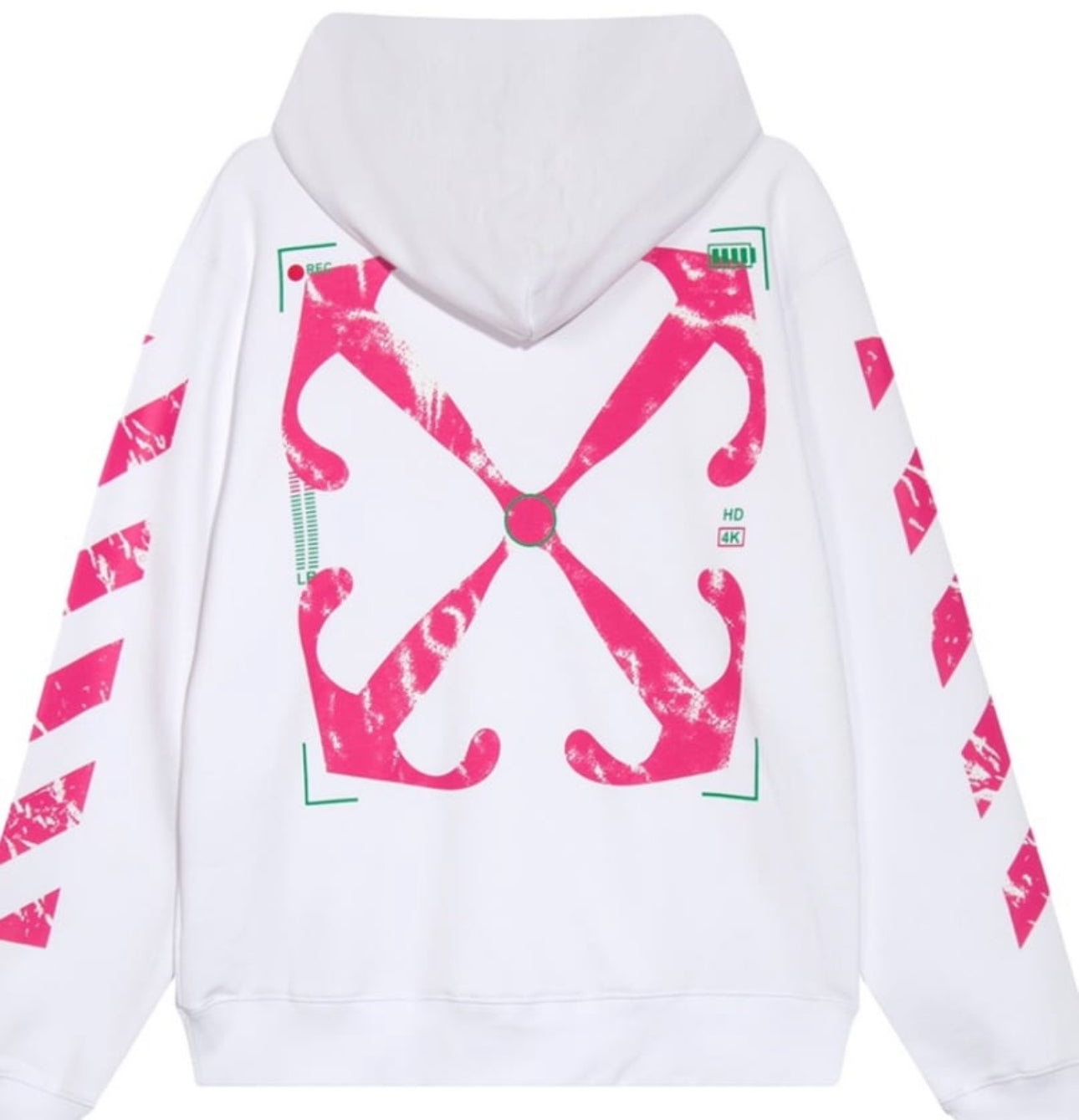 Off-White Moon Cam Arrow Skate cotton hoodie pink