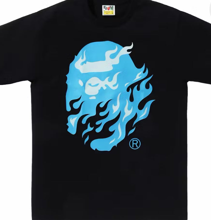 BAPE Flame Ape Head Tee
Black/Blue